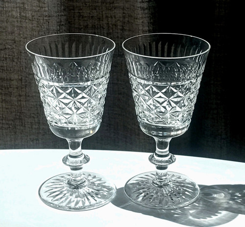 Pair vintage edinburgh crystal - pair,