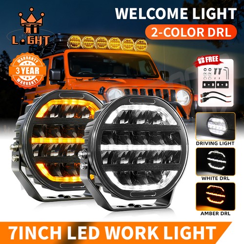 Pair 7inch black led driving - pair,