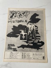 THE CLASH UK TOUR 11" x 16" FULL PAGE MAGAZINE ADVERT POSTER 1977 PUNK NEW WAVE