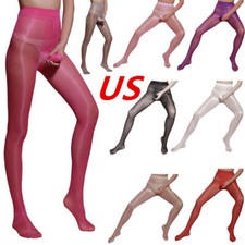 Men Underwear See-Through Pantyhose Seamless Tights Stockings Long Pants Sexy