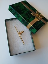 Gold Plate Pin Brooch Soprano Sax Future Primitive Vintagd USA