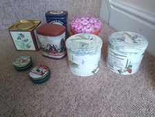 Job Lot Of 8 Vintage Tins