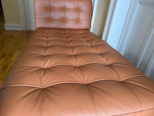 Ikea tufted brown leather - tufted,