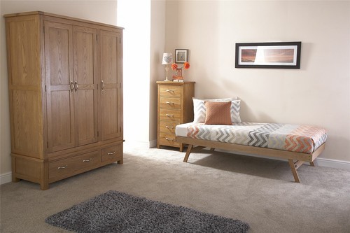 Madrid wooden trundle only oak - madrid,