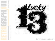 Lucky 13 vinyl sticker decal