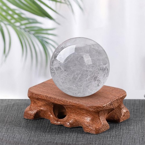 Brass arm wood base display - wood,