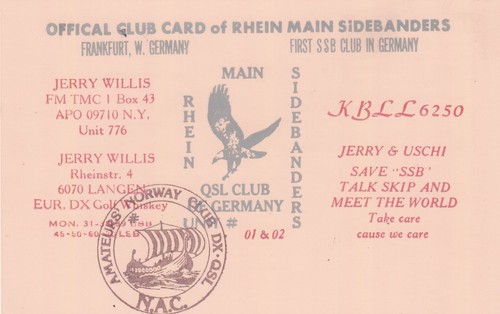 Postcard qsl radio ham - cb,