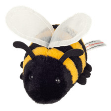 Hermann 92663 Bumble Bee Yellow and Black Plush Soft Toy
