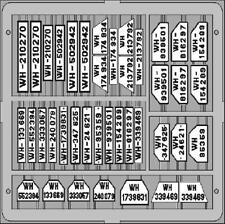 Eduard TP503 1:35 German WWII Licence Plates