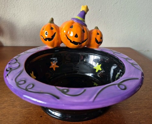 Halloween ceramic candy bowl - halloween,