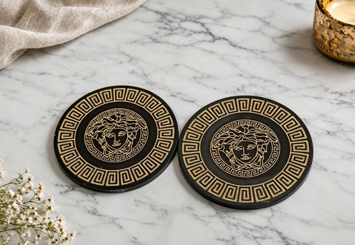 Medusa coaster set black - set, of