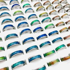 30pcs Mood Rings Stainless