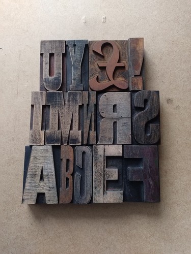 Vintage wooden letterpress - wooden,