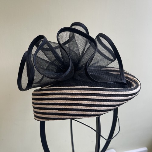 Marzi black cream pillbox hat - marzi,