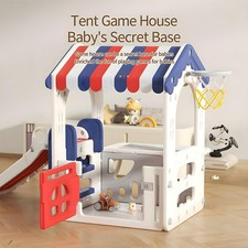 Toddler Playhouse with Slide Indoor Outdoor Playground Equipment