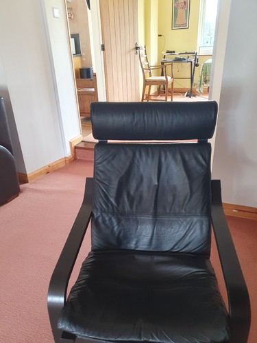 Ikea poang chair with black - poang,