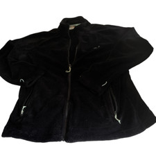 Wanabee Vintage black women's fleece jacket in size  XL L 29 W 20 SKU 6266