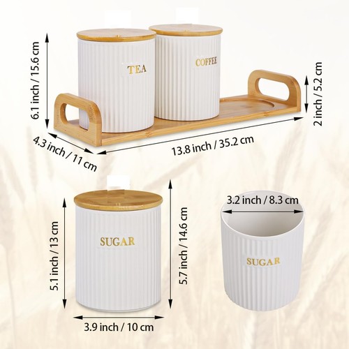 Gold ceramic storage canister - gold,