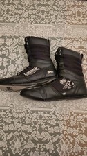 Lonsdale Contender Men's Boxing Boots UK Size 12, Black/White, Lace-Up