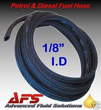 3.2mm I.D (1/8) x 1m Leak Off Diesel Over Braided Rubber Fuel Line Hose Pipe UK