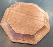 Mouseman Robert Thompson Solid Oak Tea Pot Stand / Chopping Board