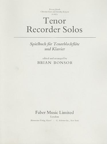 Tenor recorder solos brian - recorder,
