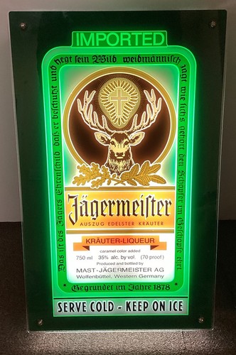 Jägermeister bar neon vintage - jägermeister,