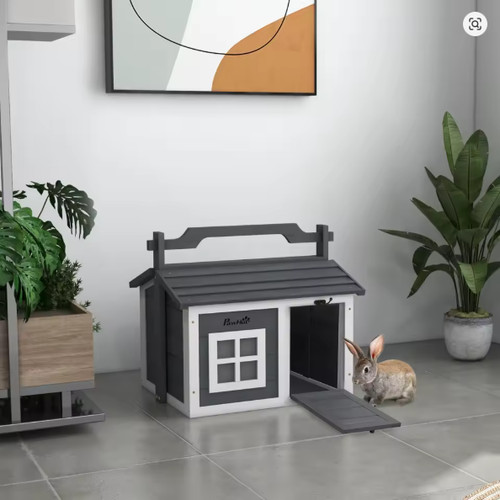 Pawhut rabbit hutch run runs - pawhut,