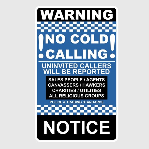 Warning cold callers or - warning,