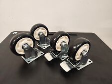 4 x Heavy Duty 100mm 700KG Rubber Swivel Castor Wheels Trolley Furniture Caster