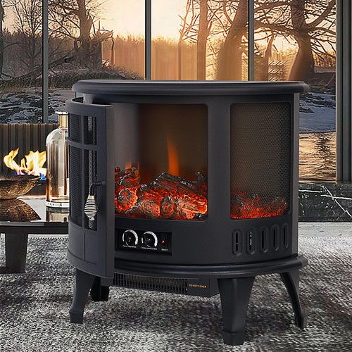 Electric log burner stove - log,