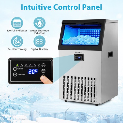 Stainless steel ice machine - steel,