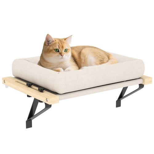 Pawhut cat radiator bed - bed, cream