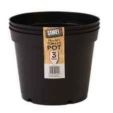 Sankey 23cm Tomato Pots 3 Pack Black Plastic