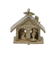 Sterling Silver Fine & Wet Articulated Weather House Charm Pendant Vintage c1970