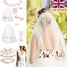 BRIDE TO BE Veil On Comb Tiara