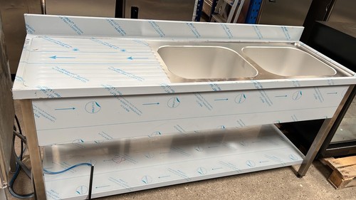 Double sink left hand drainer - double,