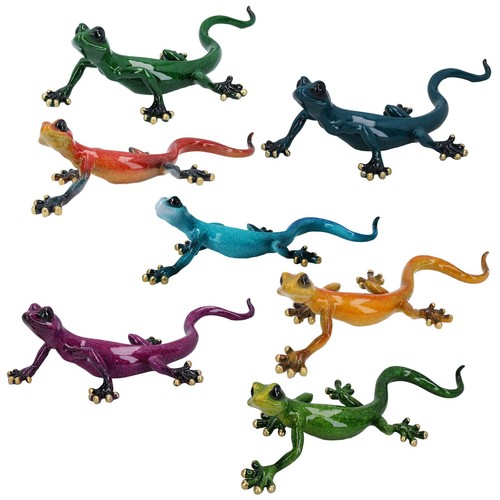 Gecko lizard resin wall shed - lizard,