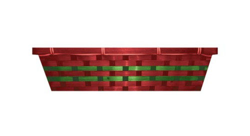 Large red green - green, woven