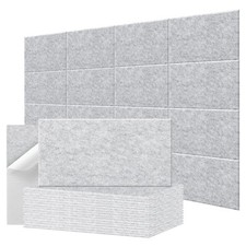 16X High-Density Acoustic Foam Panel 60x30cm Soundproof Wall Tiles Self-Adhesive