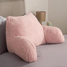 OHS Teddy Fleece Reading Pillow Cuddle Cushion with Arms Lumbar Bed Chair