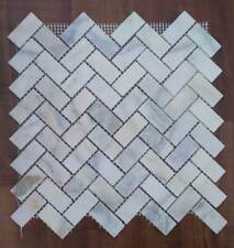 Calacatta Polished Marble Herringbone Mosaic 24x50 MM Wall & Floor Tiles  SAMPLE