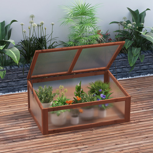 Wooden cold frame - wooden, greenhouse