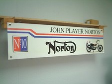 John Player Norton banner Motorcycle Workshop Garage Classic bike Wall Display