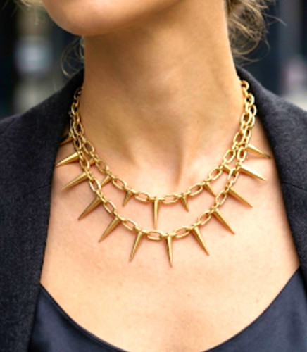 Gold tone double cable - tone, chain