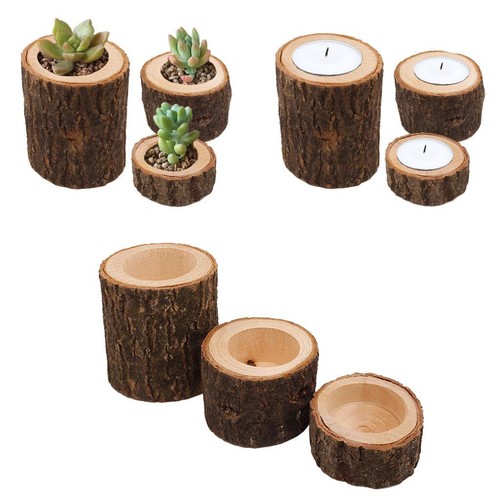 Tree stump wooden candle - stump,