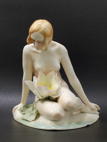 1920 nude lady water lily - nude,