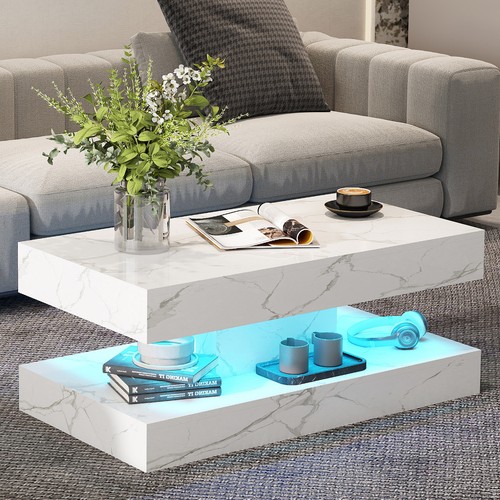 Modern white marble coffee - modern,