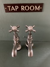Refurbished Lefroy Brooks Nickel 85mm Projection Basin Taps - Great Quality L6