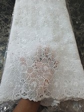White Voile Lace Fabric Floral